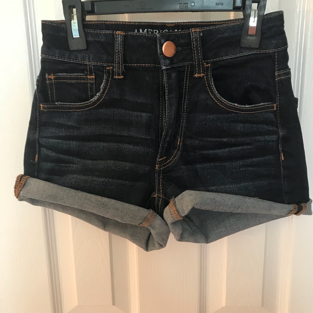 American Eagle dark wash shorts